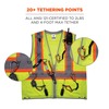 Glowear By Ergodyne Lime Hi Vis Tool Tethering Safety Vest Kit, Class 2, 4XL/5XL 8231TVK